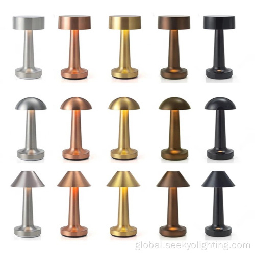Porable Rechargeable Table Lamp Gold Chrome 1200 mah rechargeable Table lamp Factory
